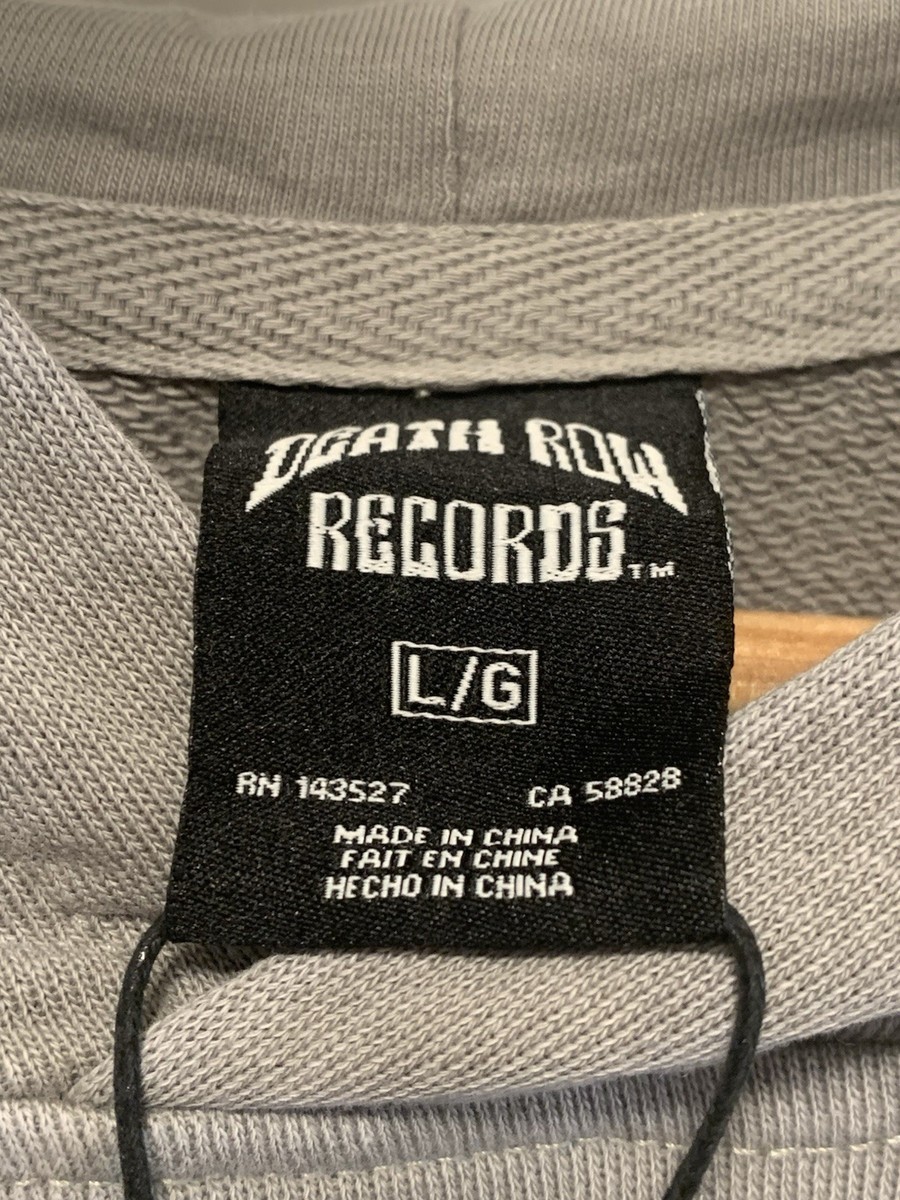 に NWT Death Row Records Greatest Hits Hoodie Sz L Lightweight/Gray
