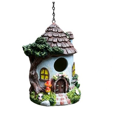 hängendes Harz-Vogelhaus Miniatur Mini Hausdeko Glatte Oberfläche für Terrasse