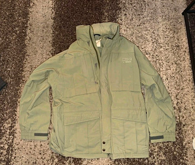 Tenson Herren Daunenjacke Grün Stehkragen Reißverschluss Taschen Gr. 54