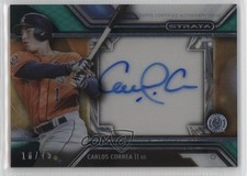 2016 Topps Strata Auto Green 18/75 Carlos Correa #SA-CC Auto 11gl