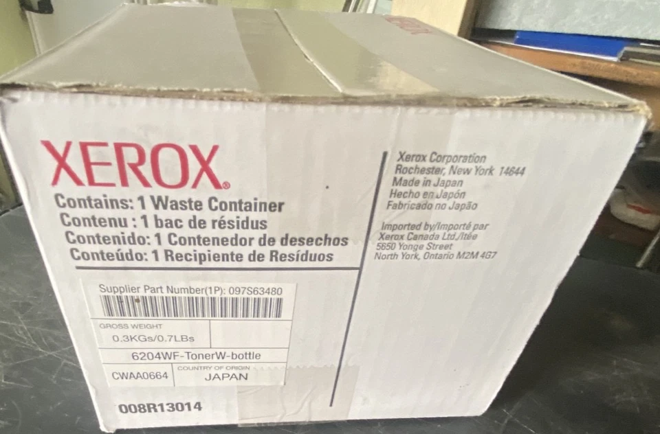 Xerox 008R13014 Bac de Résidus Toner (Toner Waste Container) Original – Neuf – - Photo 2/4