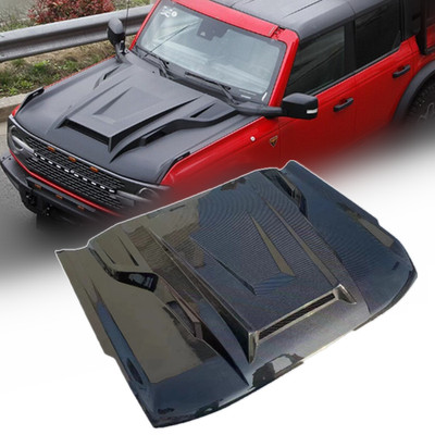 For Ford BRONCO 2021-2025 REAL CARBON Front Bonnet Hood Engine Lid Cover REPLACE