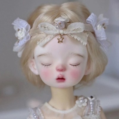 1/6 Handmade BJD Doll Resin Joint Bare Doll Close Eyes Pretty Girl W/Face Makeup