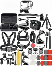 50 Accessories Kit for Gopro Hero 13 12 11 10 9 Black  Waterproof Housing Case