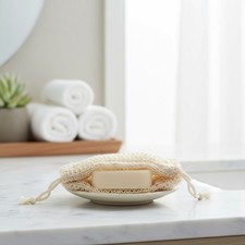 5 Natural Sisal Soap Bags with Drawstring, Ideal for Exfoliating and Scrubbing