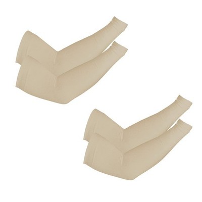 UV Protection Cooling Arm Sleeves 2 Pairs UPF 50 Sun Sleeve Beige*2 Men Women