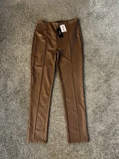 Shinestar Faux Leather Brown Skinny Pants Women’s Sz XL NWT