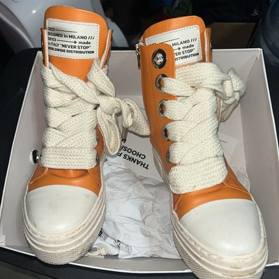Cristian Zerotre Calipso 300 Orange White Made In Italy Laces RARE  Size 40