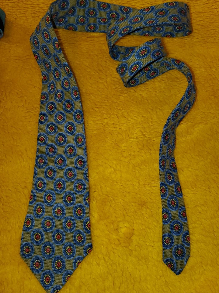 REGAL VINTAGE AÑOS 70 ~ CACHEMIR Y LANA ~ CORBATA PARA HOMBRE ~ ESTILO PREPPY IVY BROOKS ~ 55" Foto 2 de 4