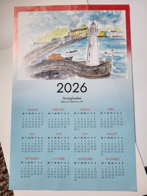 SALE Donaghadee Leuchtturm oder Karte Poster Kalender 2026. A3 Gr. 2 Designs.