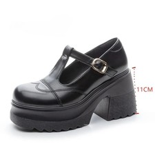Women's Mary Jane Shoes 10cm High Heels Platform Chunky Heel Pumps Party Shoes