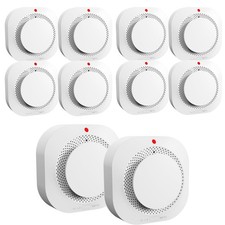 1X 10 Year Life Smoke Detectors for Home Fire Alarms Replaceable Battery Powered