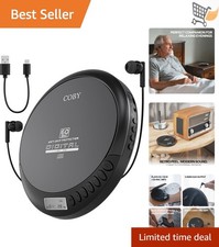 Portable CD Player with FM Radio 60-Second Anti-Skip Protection Compact Walkman