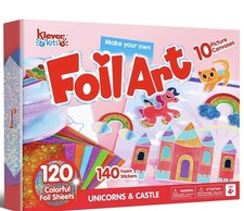 Foil Art Kit for Kids - Arts Crafts Supplies, Mess Free Coloring, Foil Foam...