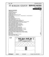 RODGERS 525 and 535 Service manual - Schematic Diagrams - Service notes - Schematic