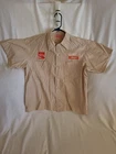 Vintage Coca Cola Uniform Pinstripe Button Down Shirt. Size Large.