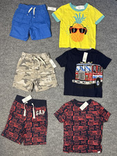 Gap Toddler Boy 18-24 Months NWT Shorts and Shirts Set Mix and Max Vacay Ready 