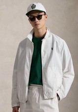 NWT Polo Ralph Lauren WHITE Cotton Poplin Bayport Full Zip Bomber Jacket