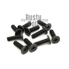 M2.5 x 7mm, Phillips Wafer Flat Head Screws, Black, Computer, Laptop, Machine