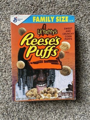 #ad Lil Yachty x Reeses Puffs Cereal Rare General Mills Family Size $5.99