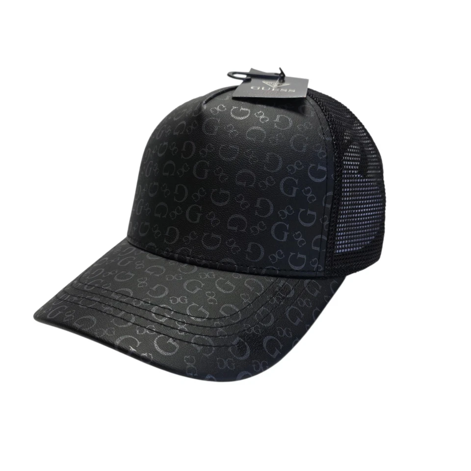 Nuevo Guess G Logo Monograma Malla Camionero Sombrero Ajustable Negro Gorra Nuevo con Etiquetas Foto 2 de 4