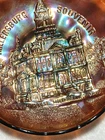Millersburg Amethyst Carnival Glass Courthouse Souvenir Bowl Radium Finish 1910