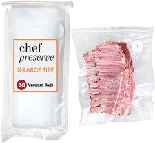 Chef Preserve Reusable Vacuum Sealer Bags for Food   30 Bpa-Free XL Large