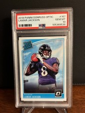 2018 Panini Donruss Optic Lamar Jackson Rated Rookie PSA 10 GEM
