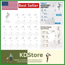 Lightweight Action Figure Display Stand Set - 16 Clear Holders for Collectibles