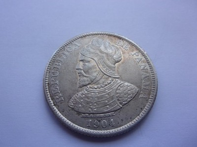 25DQ5 Panama 1904 silver 25 centesimos