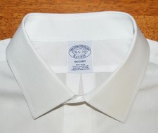 Brooks Brothers Regent Fit 16.5 33 solid white non iron FC dress shirt w1j8