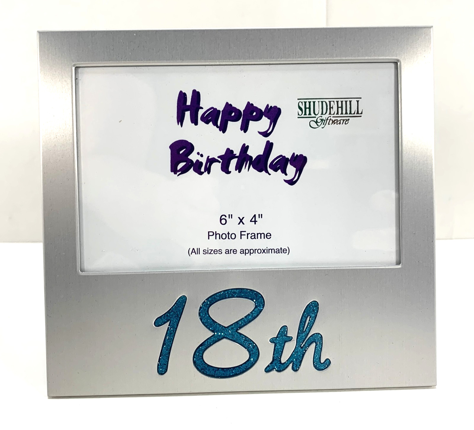 Shudehill 18th Birthday Brushed Aluminium Photo Frame New Boxed