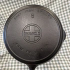 Griswold Cast Iron #9 Skillet 710 Large Block Logo LBL with Heat Ring Restored