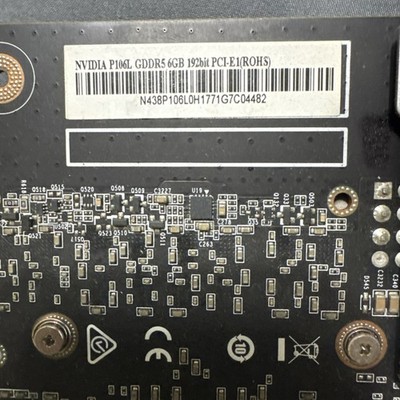 NVIDIA P106-100 6GB Passive MINING GPU - Tested -Pulled from Good Mining Rig