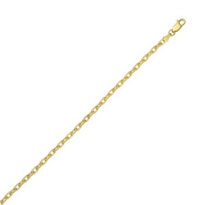 Authentic French Cable Chain, Gold Plated Sterling Silver, Sizes 20-24, 3.40 mm
