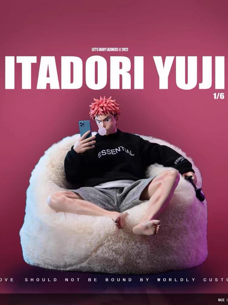 Jujutsu Kaisen Itadori Yuji 1/6 Figura GK Estatua Modelo Coleccionable Sofá Perezoso ver