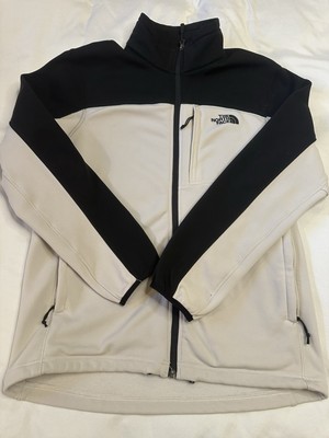 The North Face Mens Jacket 2XL White Fleece Apex Bionic Full Zip Winter Jacket