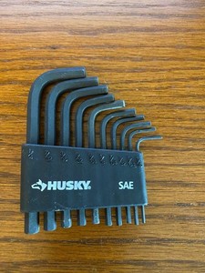 Husky Hex Key Set 10-Piece SAE Inch Allen Wrench Hand Tool Made In USA