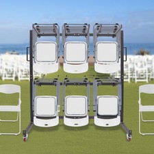 Folding Chair Rack Dolly Cart Table Storage Rack Desk Chairs Cart Trolley