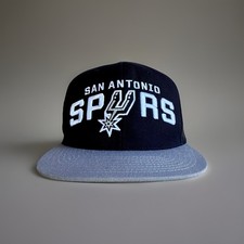 Mitchell Ness San Antonio Spurs Black/Grey Snapback Adjustable Wool Blend Cap