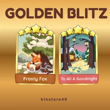 Mono Go GOLDEN BLITZ Frosty Fox - To All A Goodnight 5⭐️Stickers🔥FAST RESPONSE