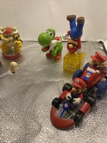 Lot Of  9 Vintage Super Mario Bros Nintendo Applause Jakks PVC Figures Yoshi NES