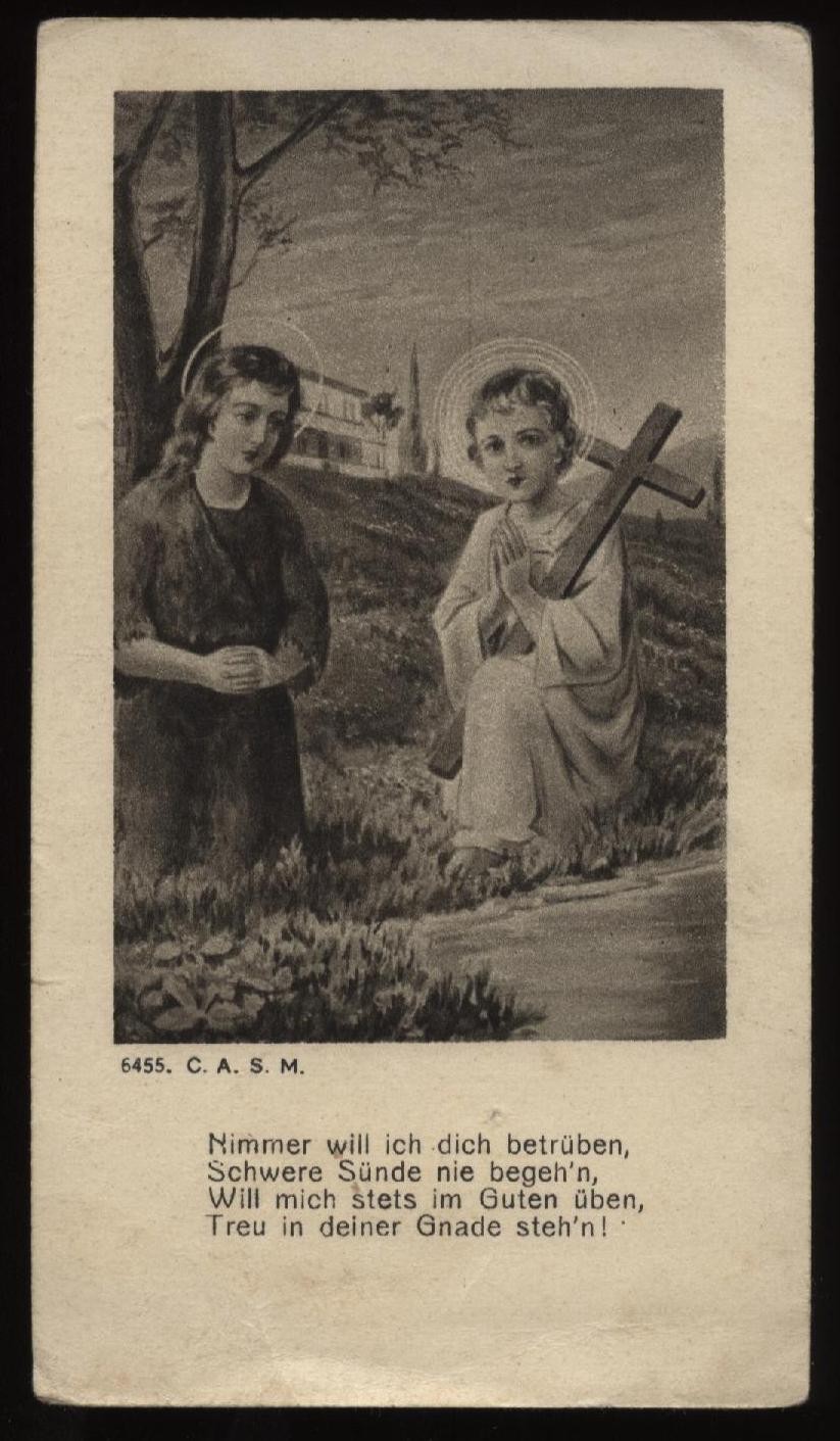santino-holy card"S.GIOVANNI BATTISTA E GESU' BAMBINO