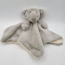 Kellytoy Elephant Baby Lovey Rattle Security Blanket Light Gray