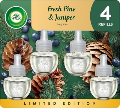 Air Wick Essential Oil Refill Fresh Pine Juniper 4 Count
