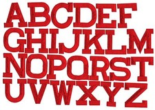 RED - 2" Alphabet Letters your choice - Iron on Applique/Embroidered Patch