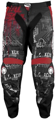 NOS MSR 351420 METAL MULISHA BROADCAST PANTS BLACK RED SIZE YOUTH