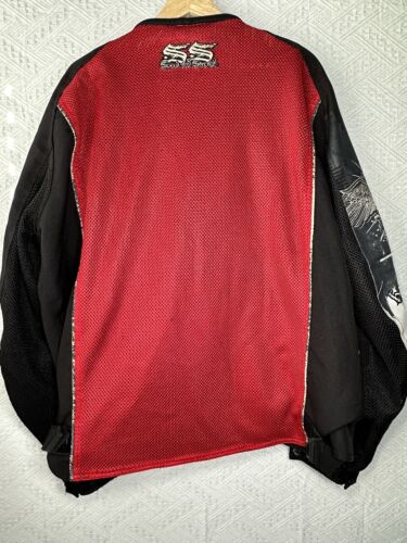 Speed and Strength Motorcycle Jacket Full Zip Red White Black Mens Sz XXL - Picture 2 of 16
