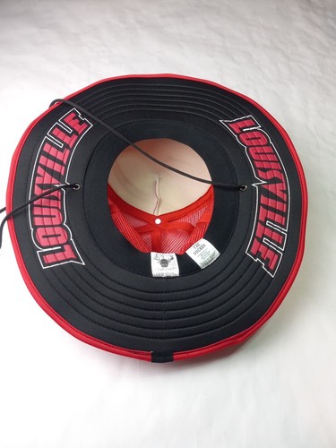 Louisville Cardinals Football The Bucker Genuine Cowbuckers Truckers Snapbk Hat - Picture 9 of 13