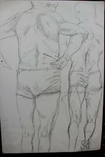 DDR Maler Professor Peuker Wolfgang Bleistift Zeichnung Original  Studien